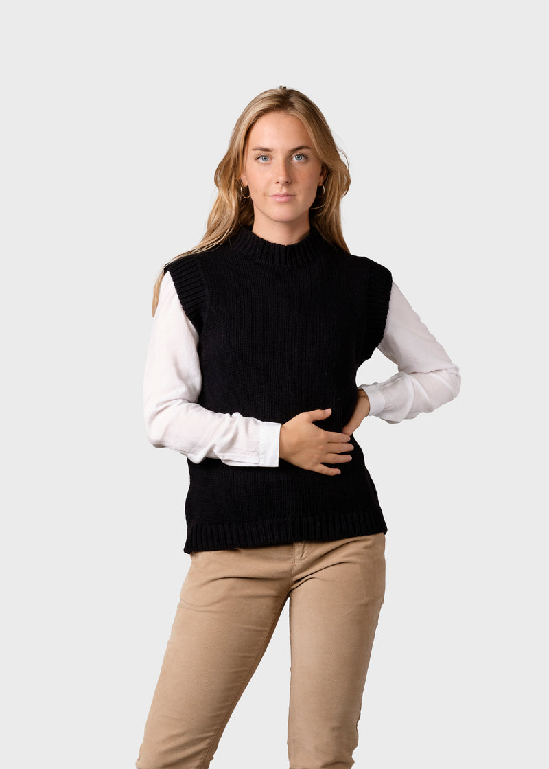 Klitmøller Collective ApS Leah knit vest Knitted sweaters Black