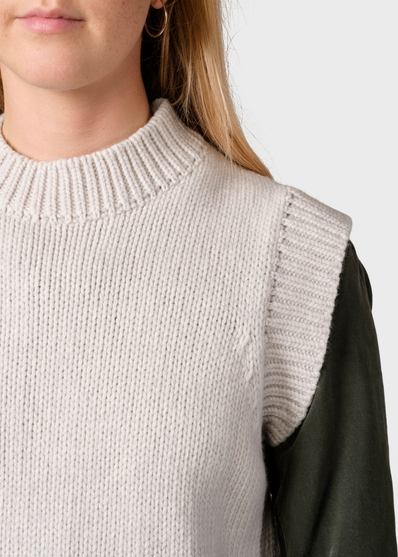 Klitmøller Collective ApS Leah knit vest Knitted sweaters Pastel grey