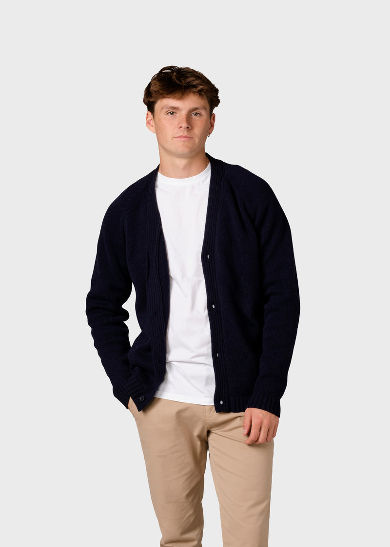 Klitmøller Collective ApS Leo knit cardigan Knitted sweaters Navy