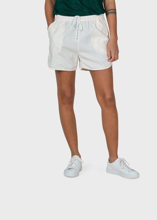 Klitmøller Collective ApS Linda striped short Walkshorts White/lemon sorbet