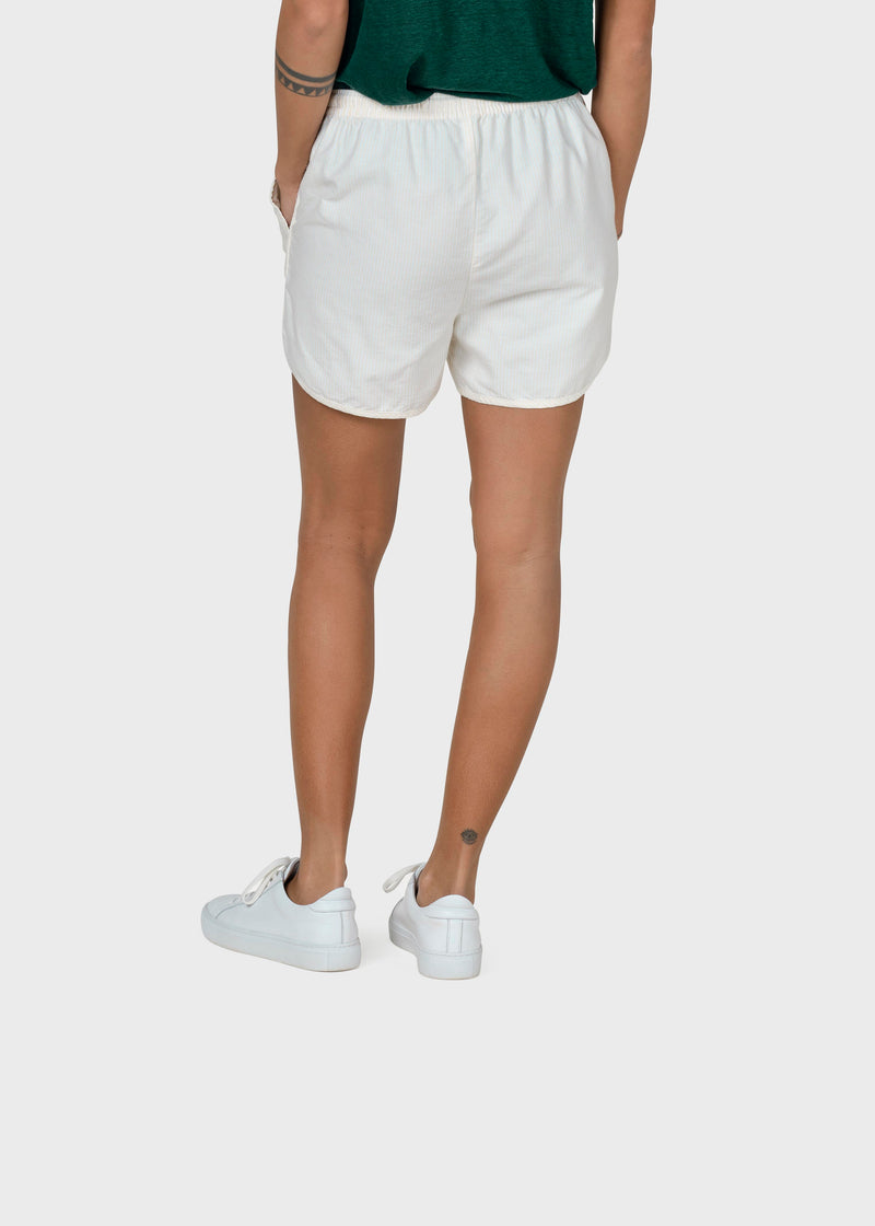 Klitmøller Collective ApS Linda striped short Walkshorts White/lemon sorbet