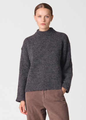 Klitmøller Collective ApS Linden knit Knitted sweaters Black melange