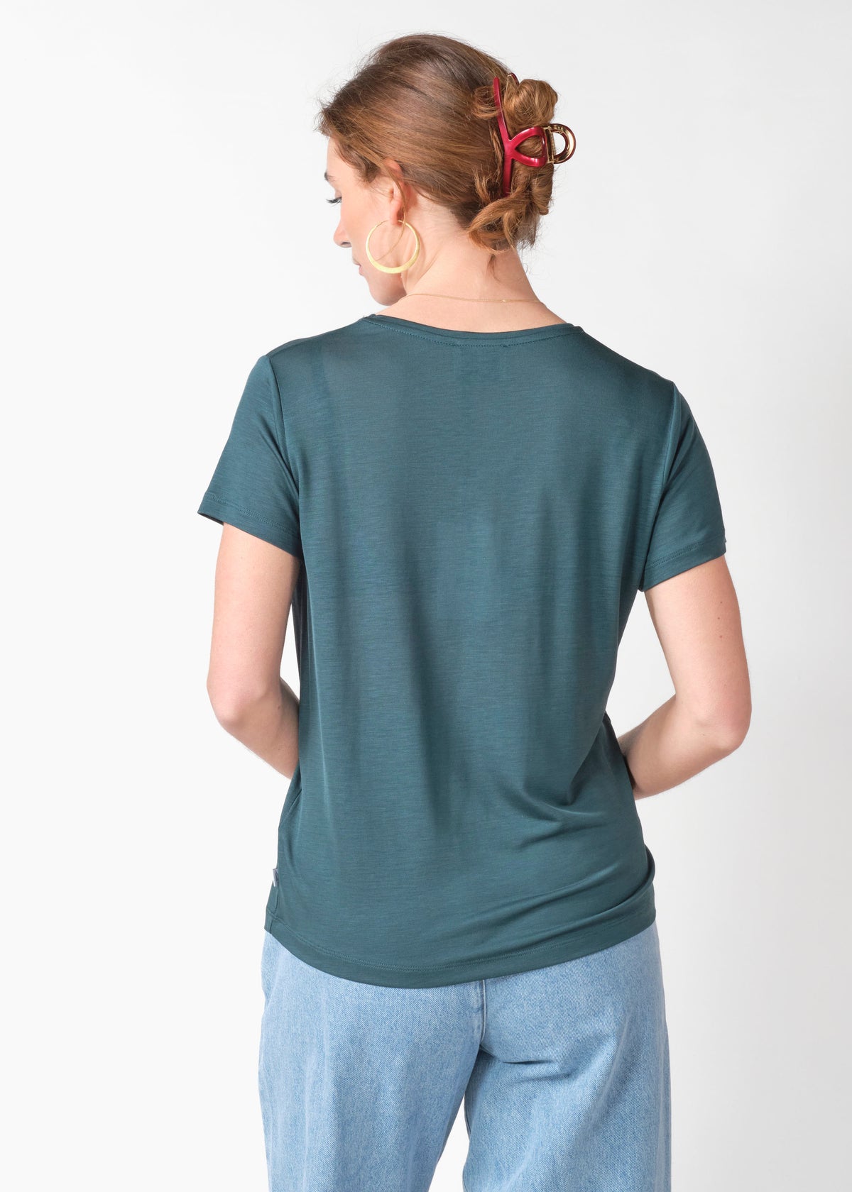 Klitmøller Collective ApS Linea lyocell tee T-Shirts Moss Green