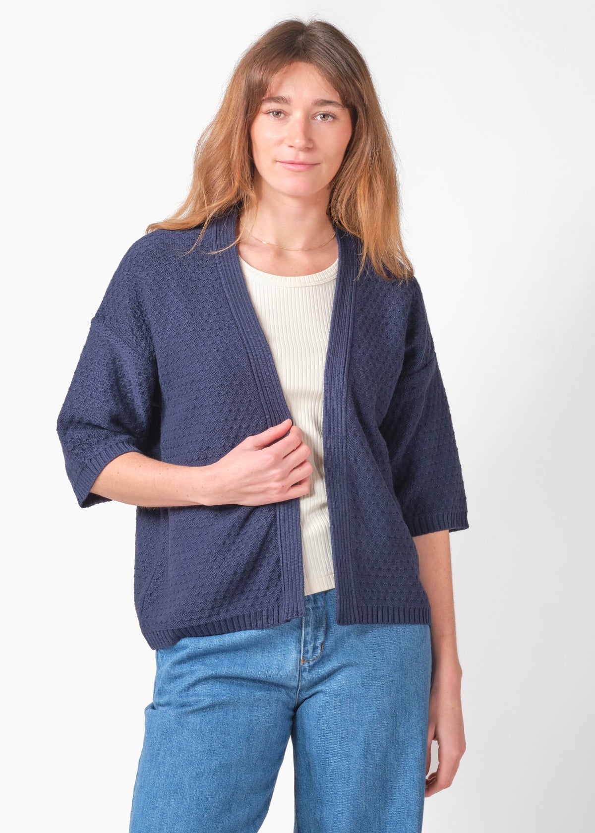 Klitmøller Collective ApS Lisbeth knit cardigan Knitted sweaters Navy