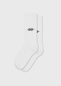 Klitmøller Collective ApS Logo cotton sock Socks White/navy