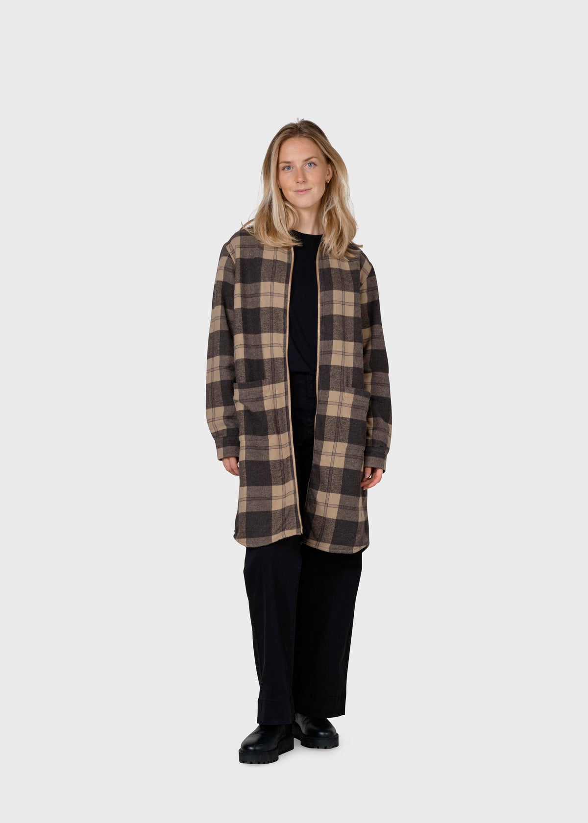 Klitmøller Collective ApS Lolly checked overshirt Jackets Sand/black