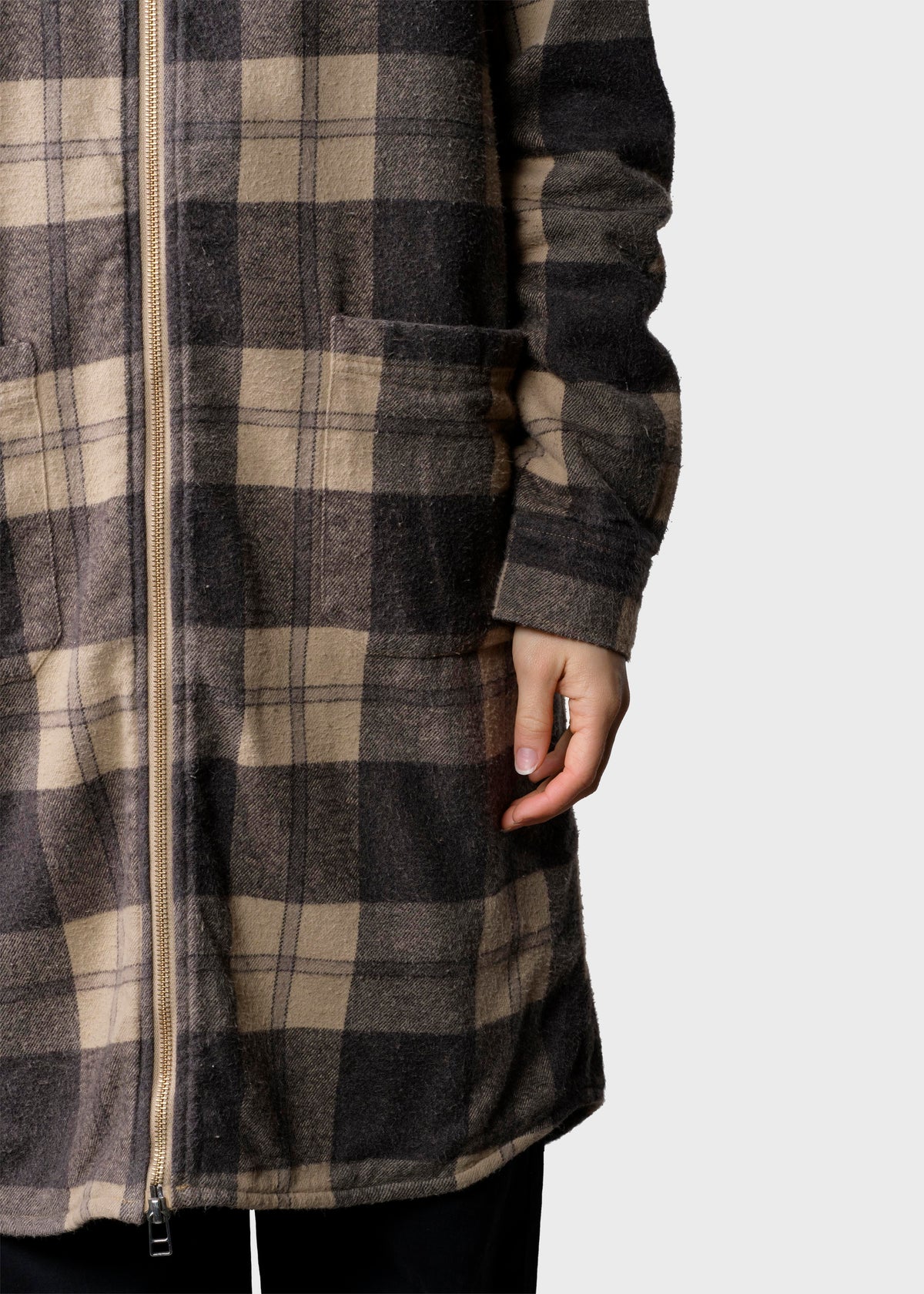 Klitmøller Collective ApS Lolly checked overshirt Jackets Sand/black