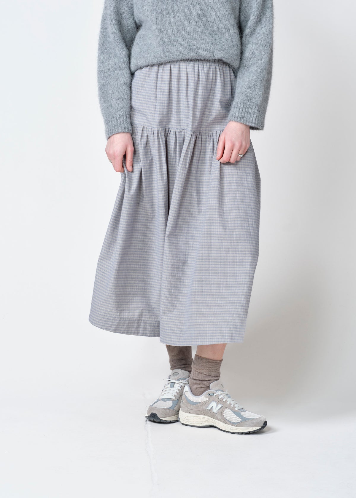 Klitmøller Collective ApS Lotte skirt GOTS Skirts Navy/pastel sand
