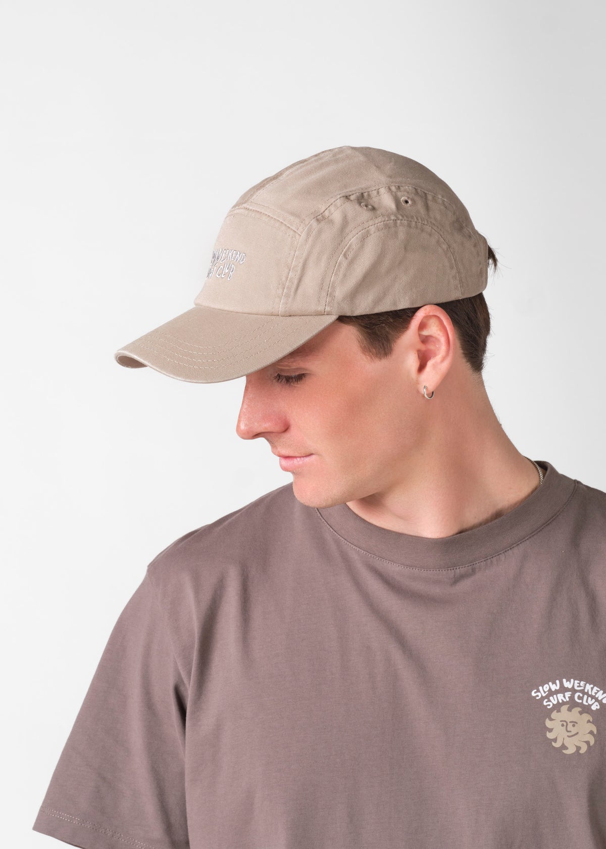 Klitmøller Collective ApS Lowen five panel cap Caps Cashew