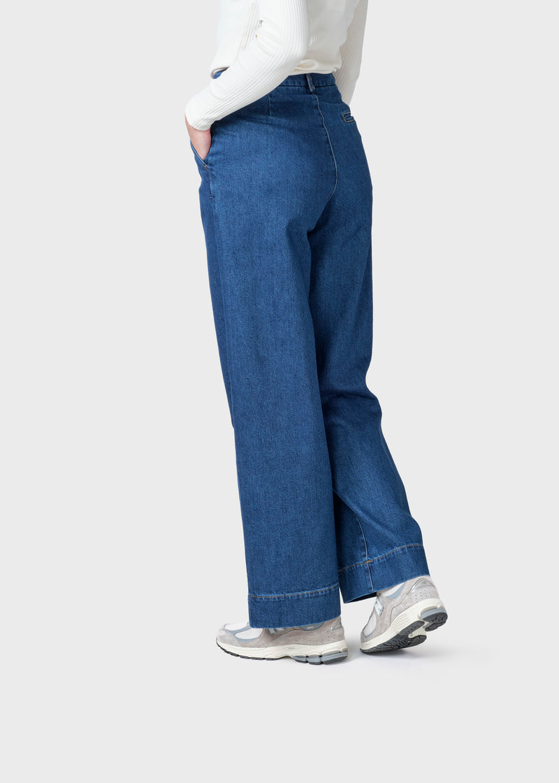 Klitmøller Collective ApS Lydia denim pant - Tall Pants Dark blue stonewash