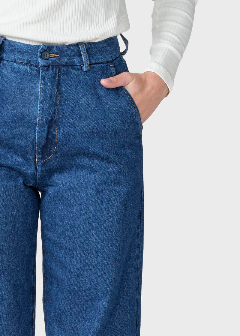 Klitmøller Collective ApS Lydia denim pant - Tall Pants Dark blue stonewash
