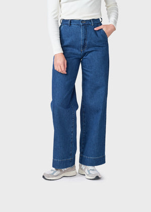 Klitmøller Collective ApS Lydia denim pant - Tall Pants Dark blue stonewash