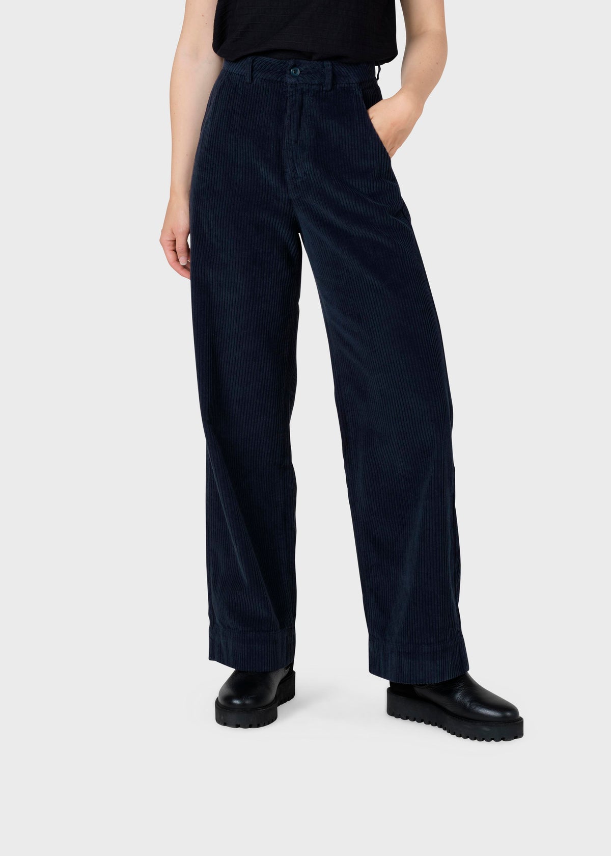 Klitmøller Collective ApS Lydia jumbo corduroy pants - Tall GOTS Pants Navy