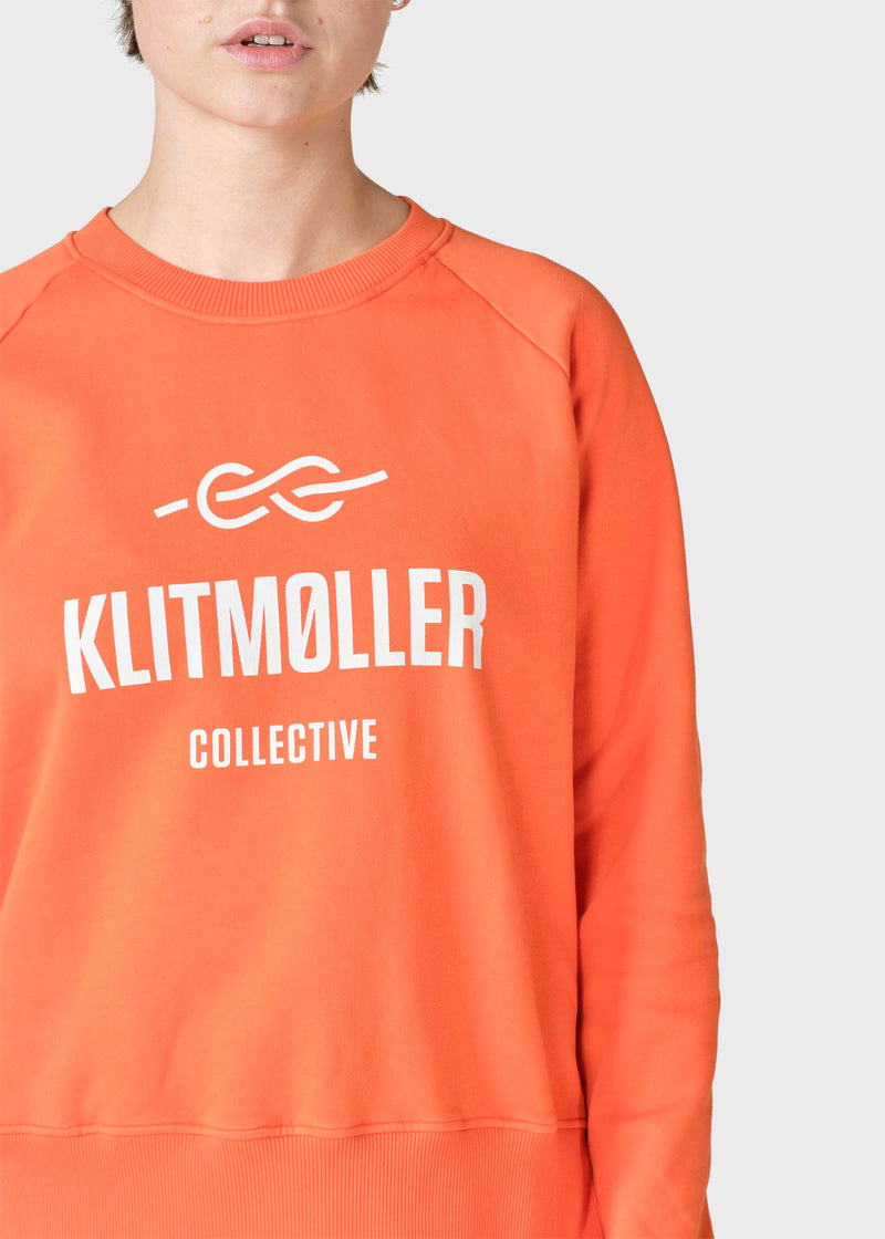 Klitmøller Collective ApS  Maja logo crew Sweatshirts Mandarin
