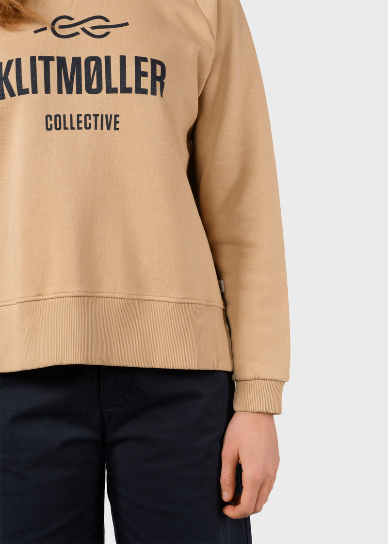 Klitmøller Collective ApS  Maja logo crew Sweatshirts Sand