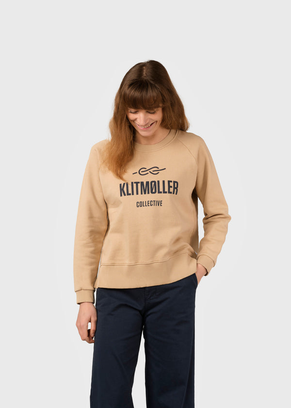 Klitmøller Collective ApS  Maja logo crew Sweatshirts Sand