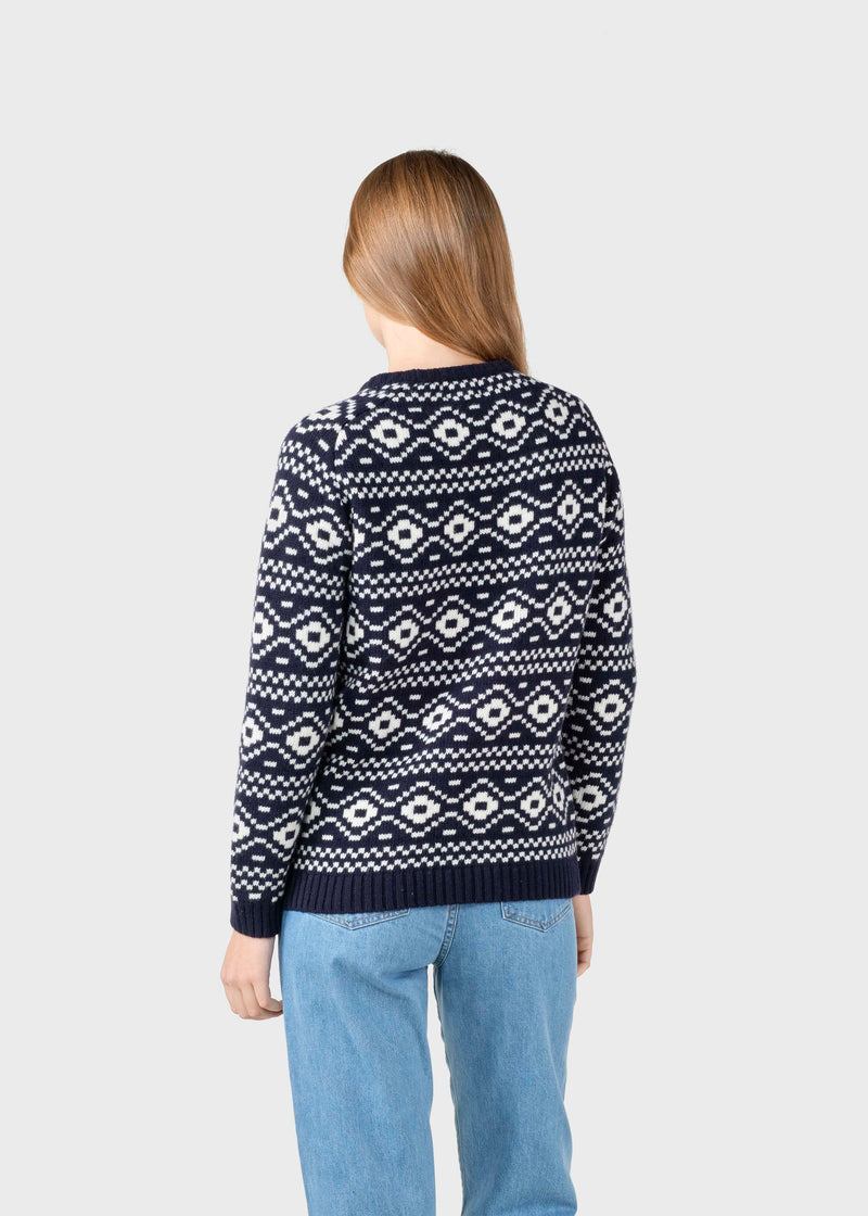 Klitmøller Collective ApS Marie knit  Knitted sweaters Navy/cream