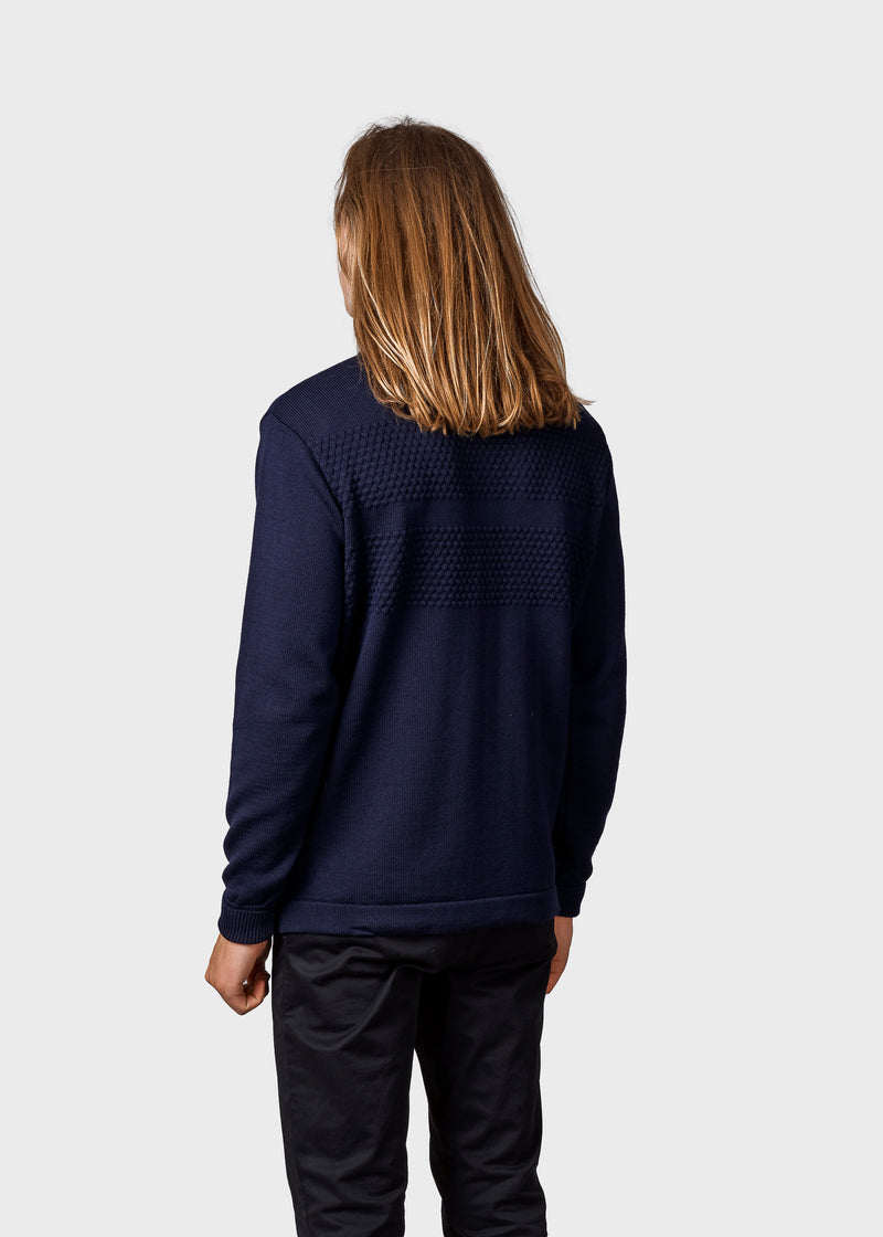 Klitmøller Collective ApS Marinus knit cardigan Knitted sweaters Navy