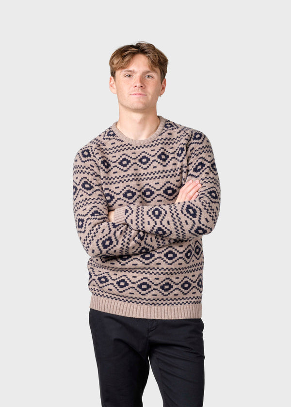 Klitmøller Collective ApS Marlon knit  Knitted sweaters Sand/navy
