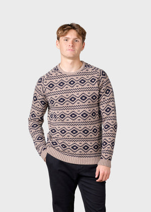 Klitmøller Collective ApS Marlon knit  Knitted sweaters Sand/navy