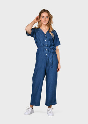 Klitmøller Collective ApS Marna jumpsuit Jumpsuits Dark blue chambrey