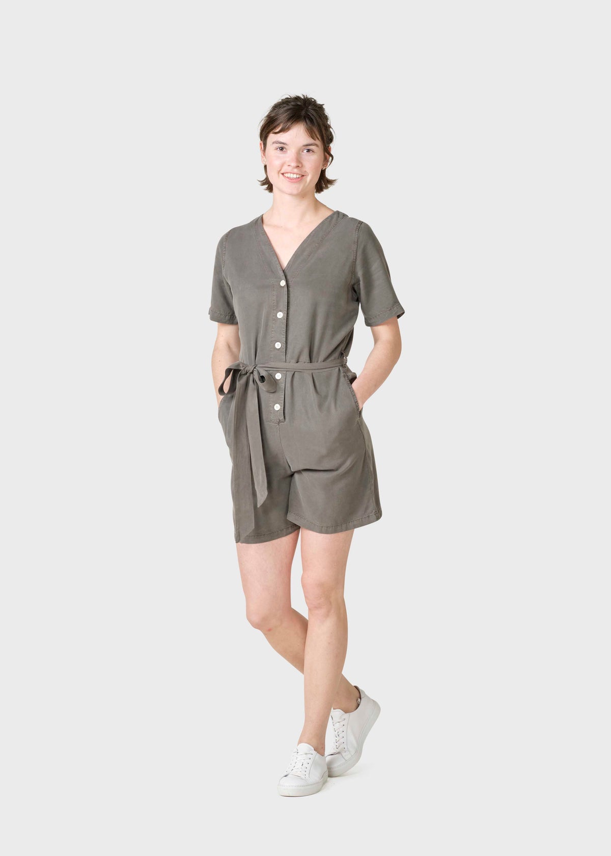 Klitmøller Collective ApS Marna short jumpsuit Jumpsuits Taupe