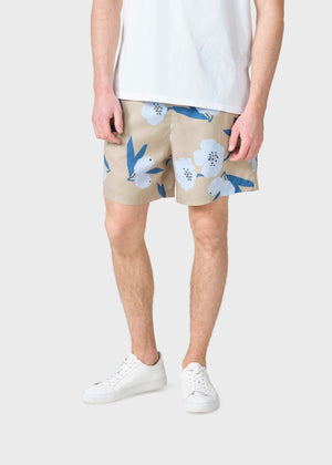 Klitmøller Collective ApS Mason shorts Walkshorts Sand/light blue flowers