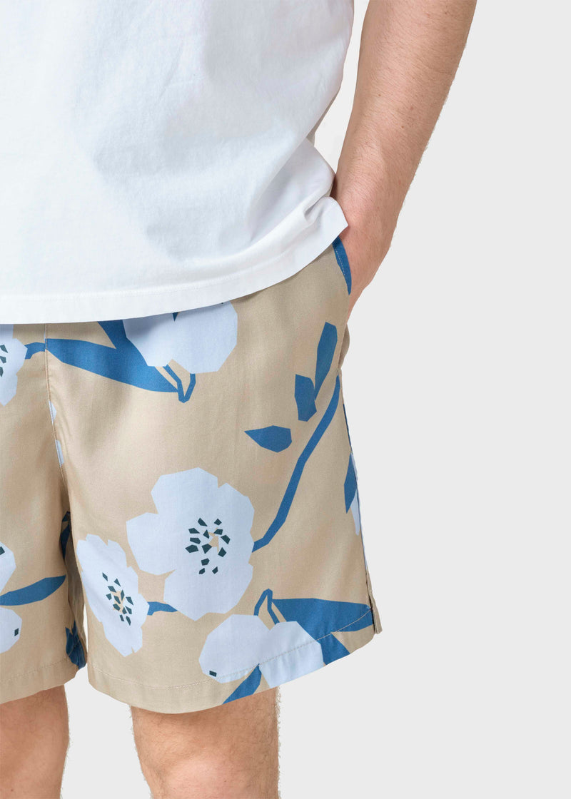 Klitmøller Collective ApS Mason shorts  Walkshorts Sand/light blue flowers