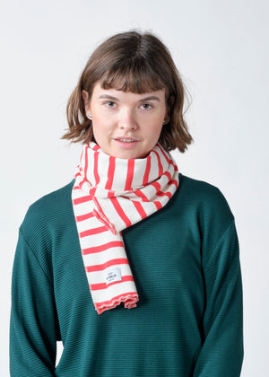 Klitmøller Collective ApS Mateo long scarf Scarfs Cream/red