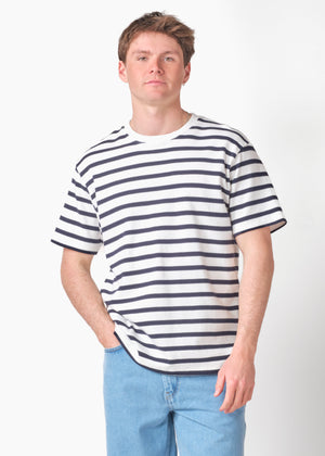Klitmøller Collective ApS Mateo tee OCS T-Shirts Cream/navy