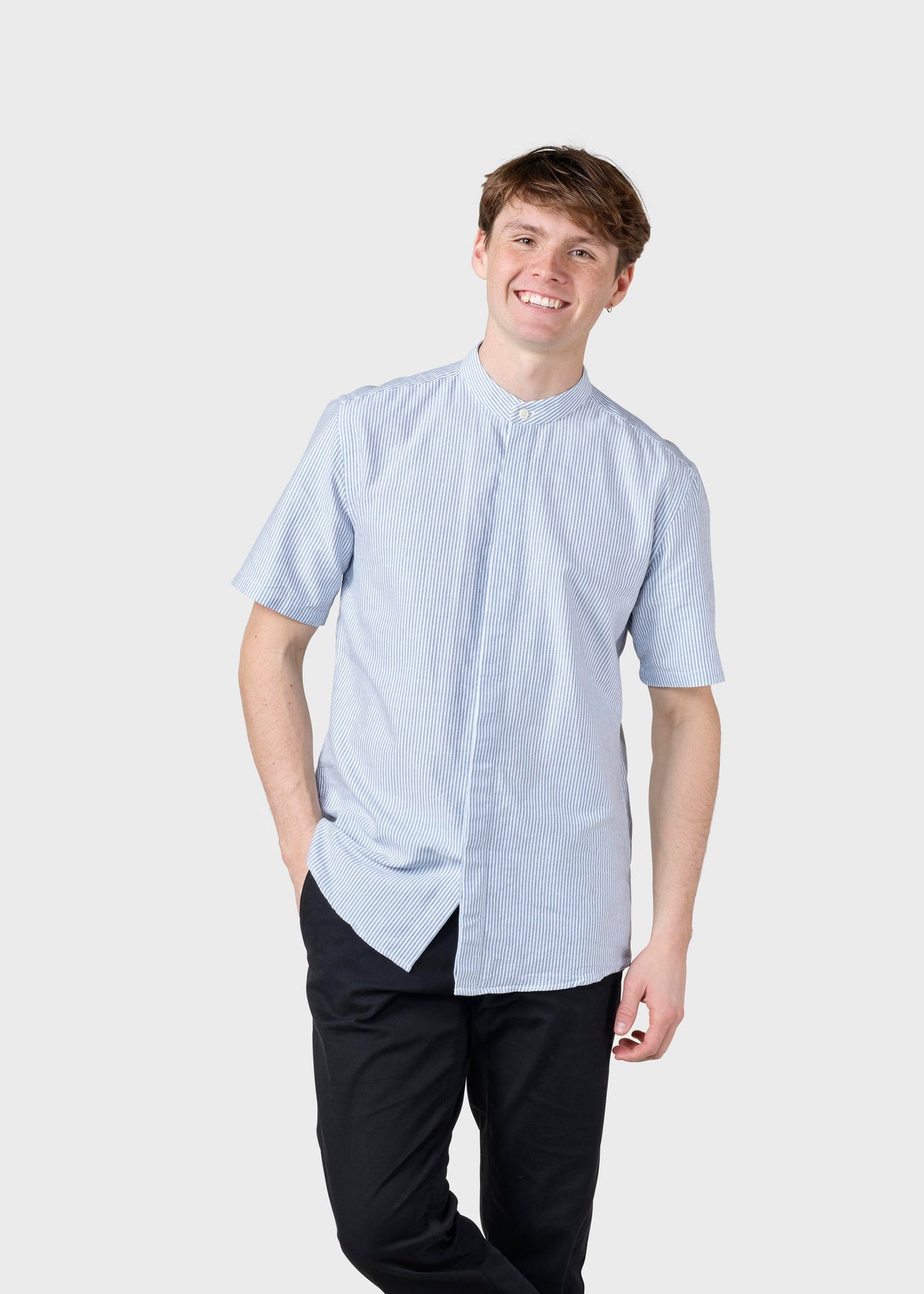 Klitmøller Collective ApS Max striped shirt  Shirts White/navy