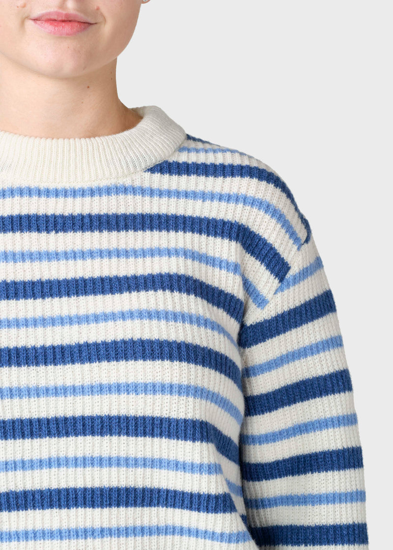Klitmøller Collective ApS Melli knit  Knitted sweaters Ocean/cream/light blue