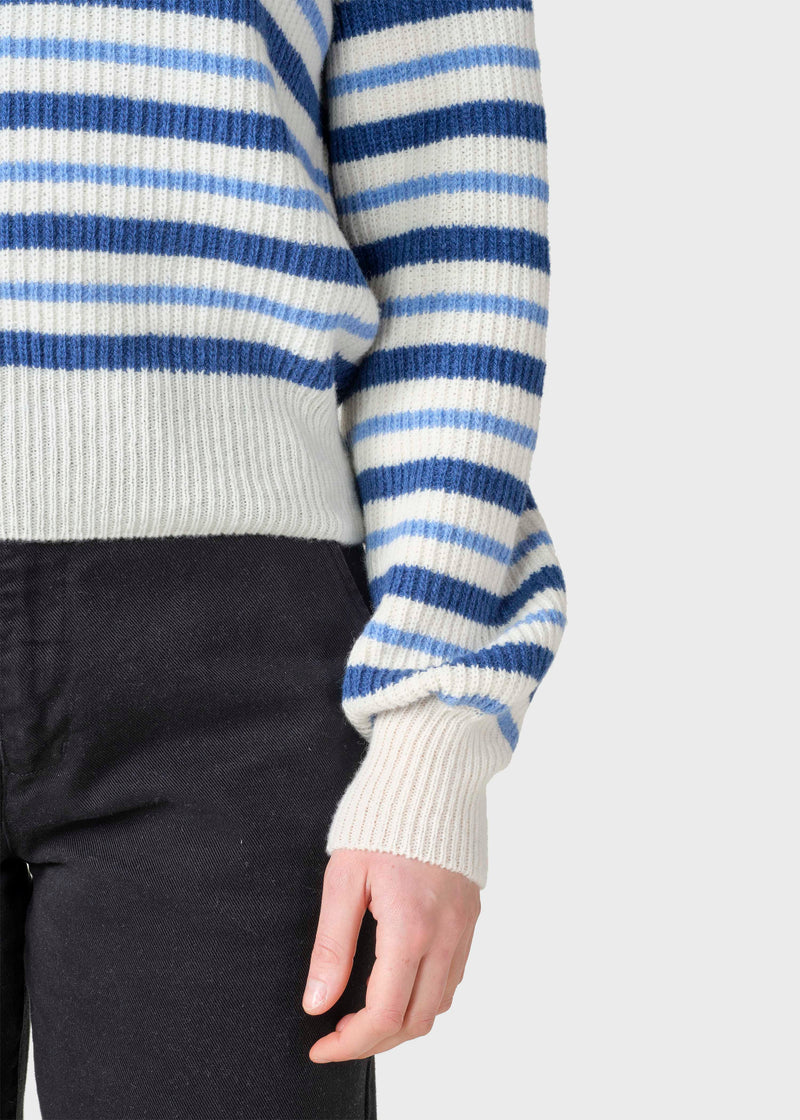 Klitmøller Collective ApS Melli knit  Knitted sweaters Ocean/cream/light blue