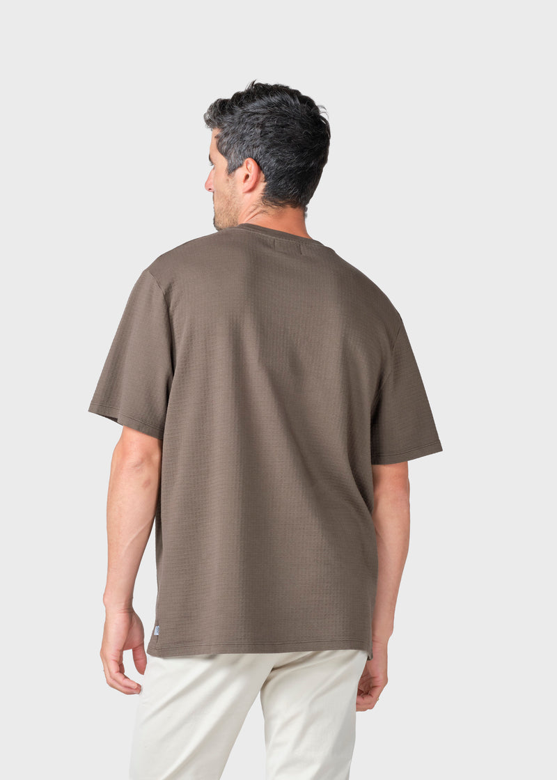 Klitmøller Collective ApS Mens boxy structure tee T-Shirts Taupe