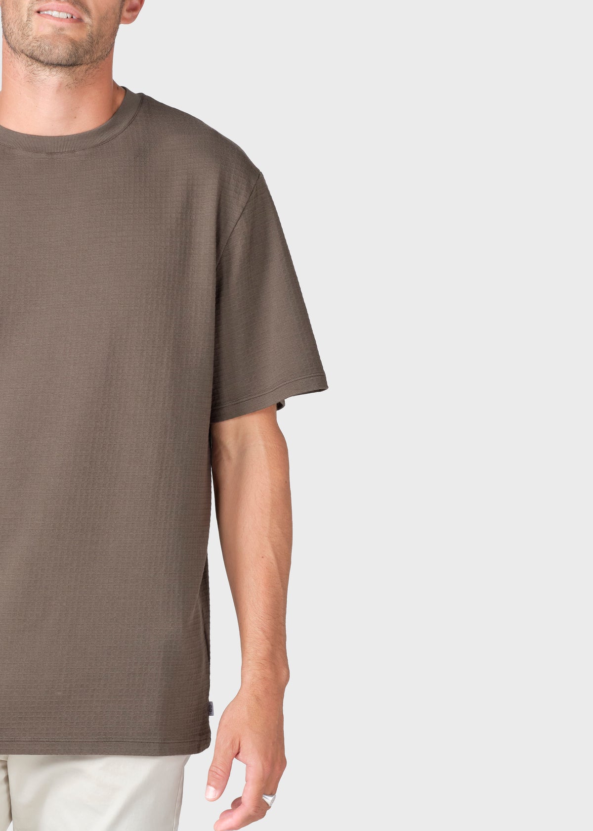 Klitmøller Collective ApS Mens boxy structure tee T-Shirts Taupe