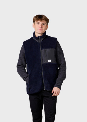 Klitmøller Collective ApS Mens fleece vest Jackets Navy