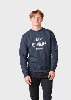 Klitmøller Collective ApS  Mens logo crew Sweatshirts Navy