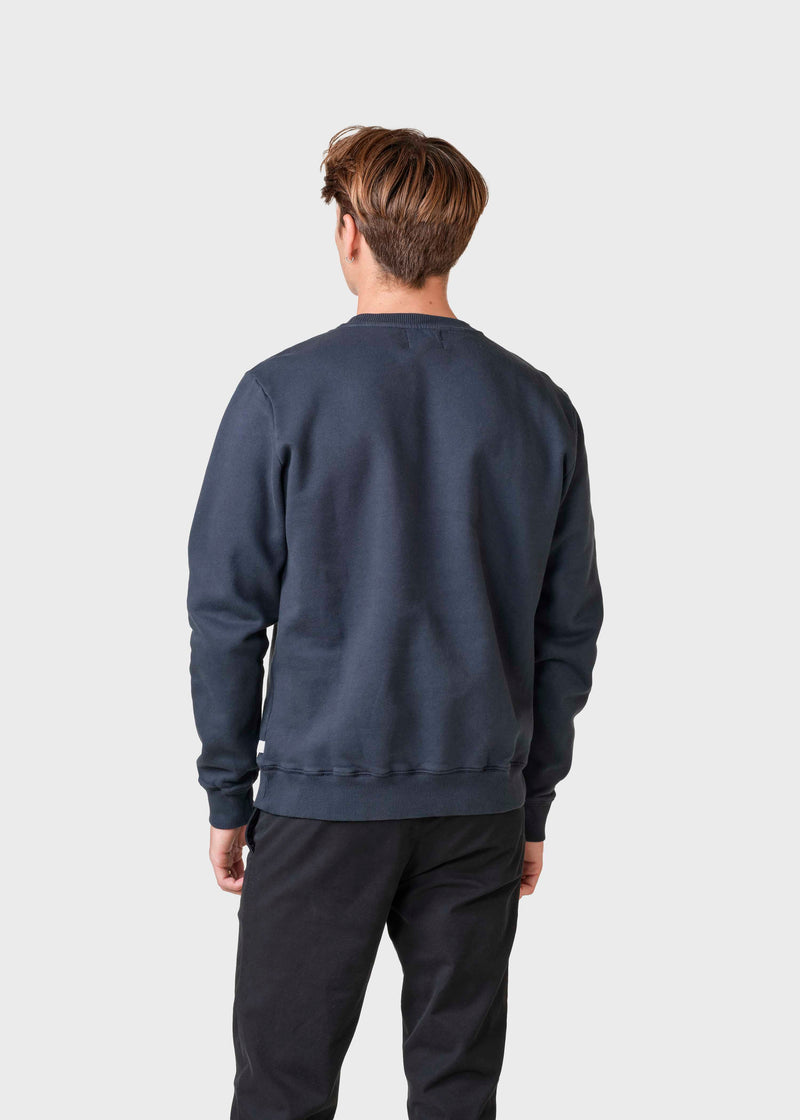 Klitmøller Collective ApS  Mens logo crew Sweatshirts Navy