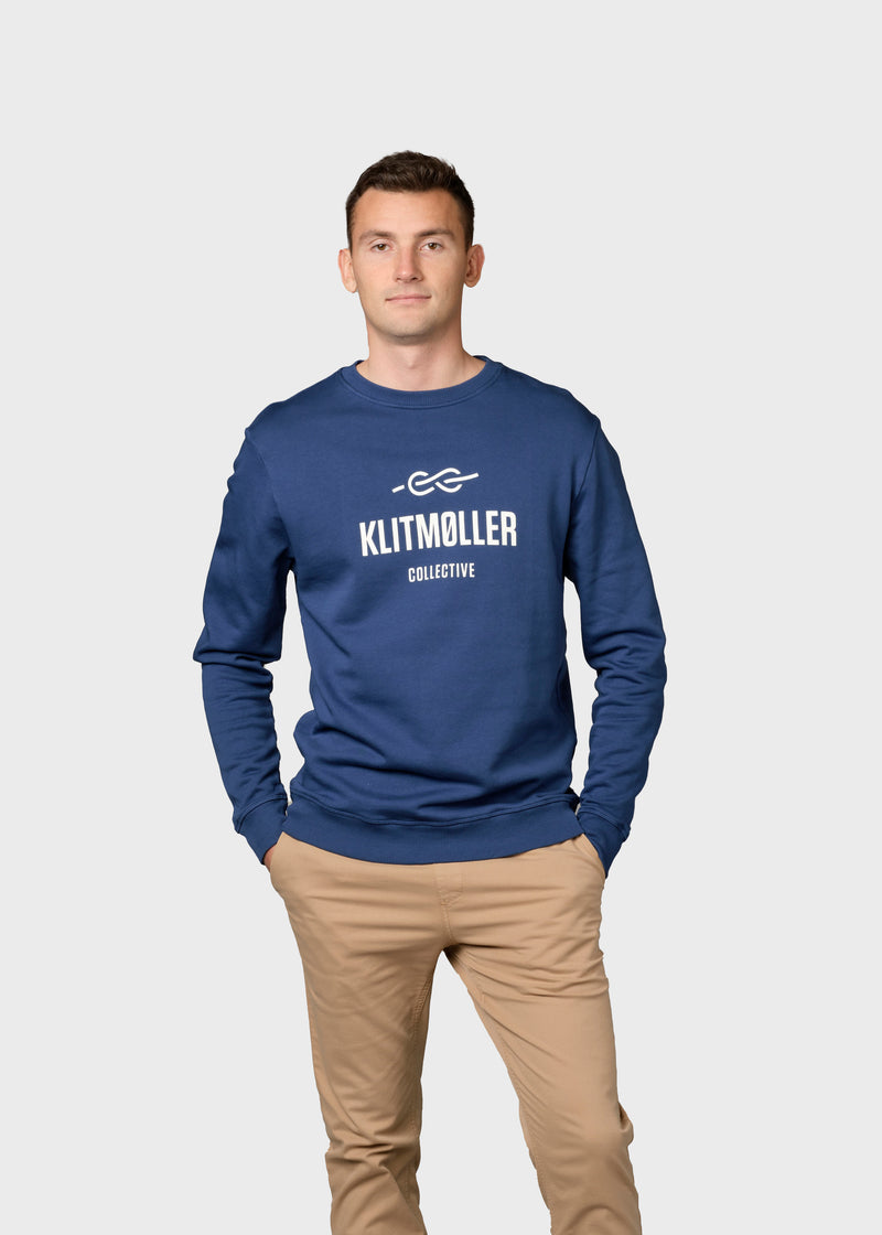 Klitmøller Collective ApS  Mens logo crew Sweatshirts Ocean