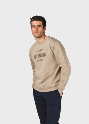 Klitmøller Collective ApS  Mens logo crew Sweatshirts Sand