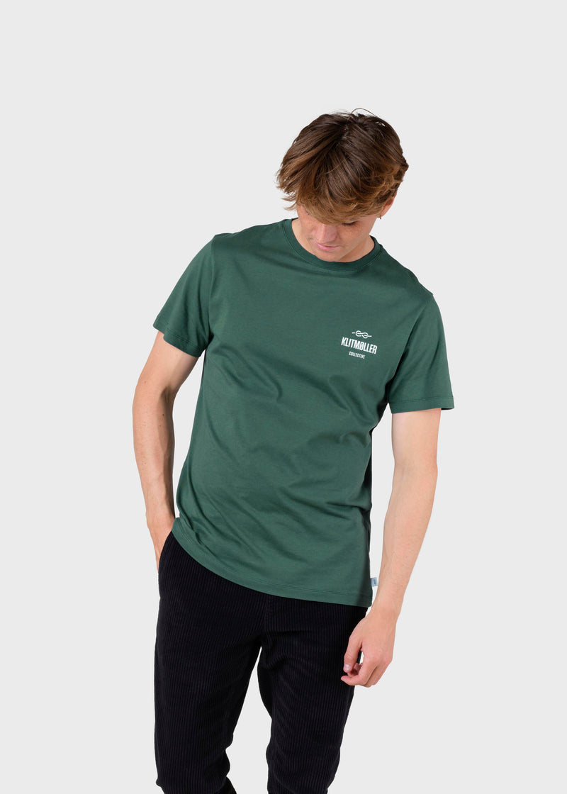 Klitmøller Collective ApS Mens small logo tee T-Shirts Moss Green