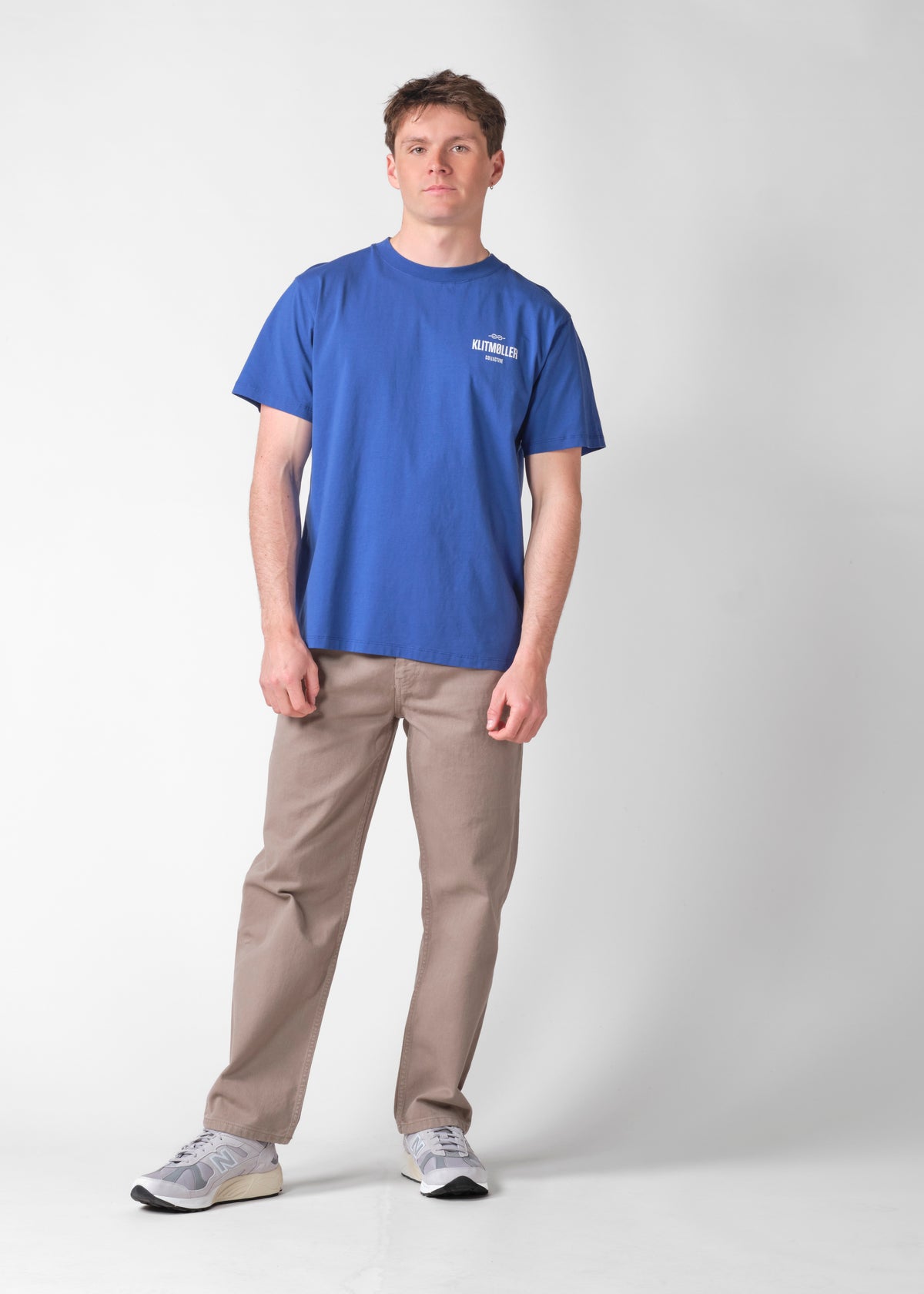 Klitmøller Collective ApS Mens small logo tee OCS T-Shirts Surf blue
