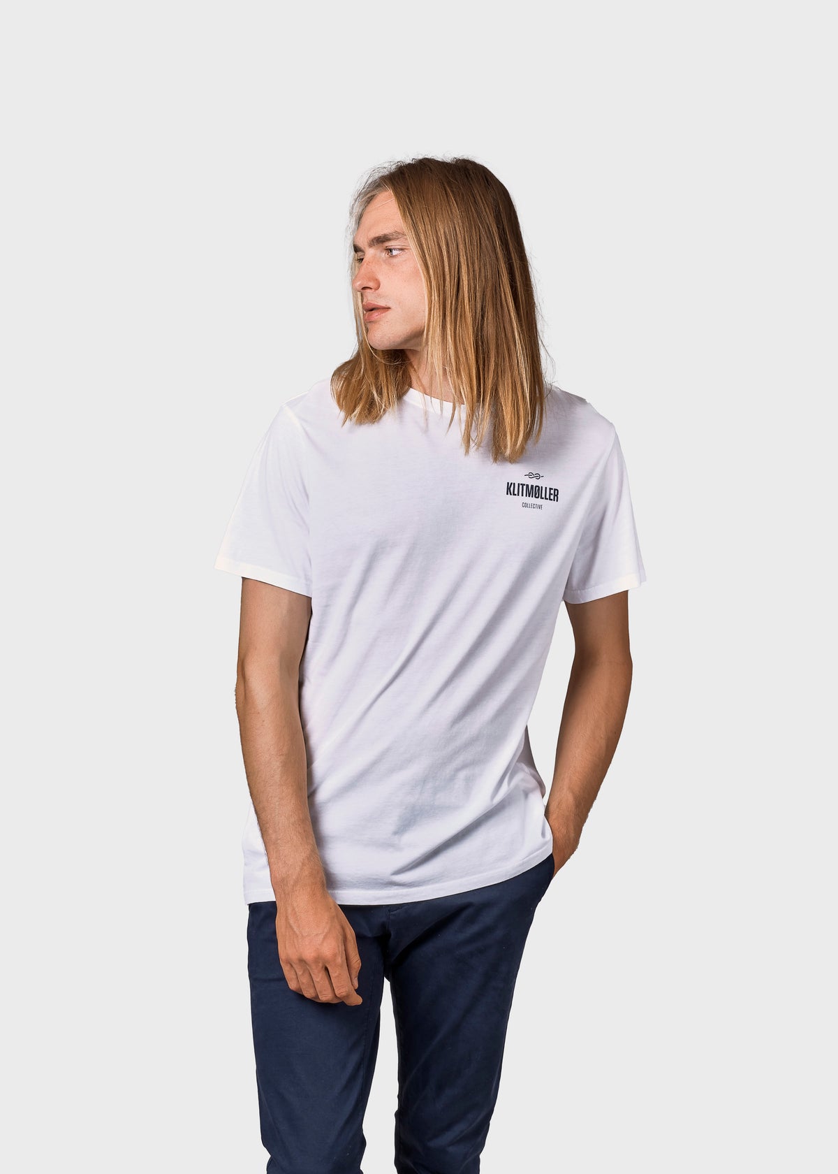 Klitmøller Collective ApS Mens small logo tee OCS T-Shirts White