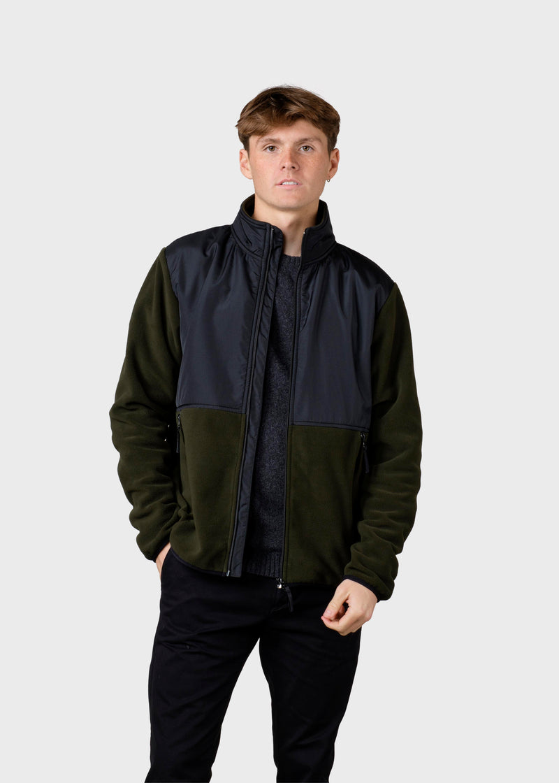 Klitmøller Collective ApS Midi fleece jacket Jackets Black/olive