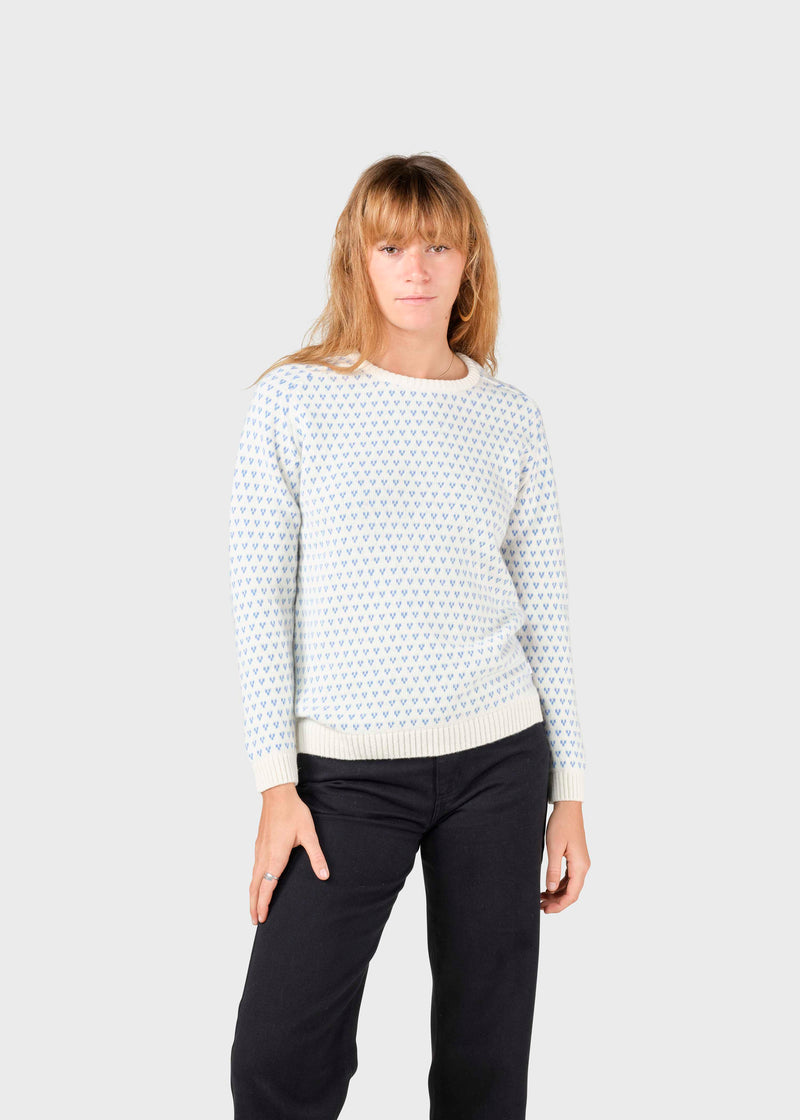 Klitmøller Collective ApS Mika knit Knitted sweaters Cream/light blue