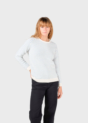 Klitmøller Collective ApS Mika knit Knitted sweaters Cream/light blue