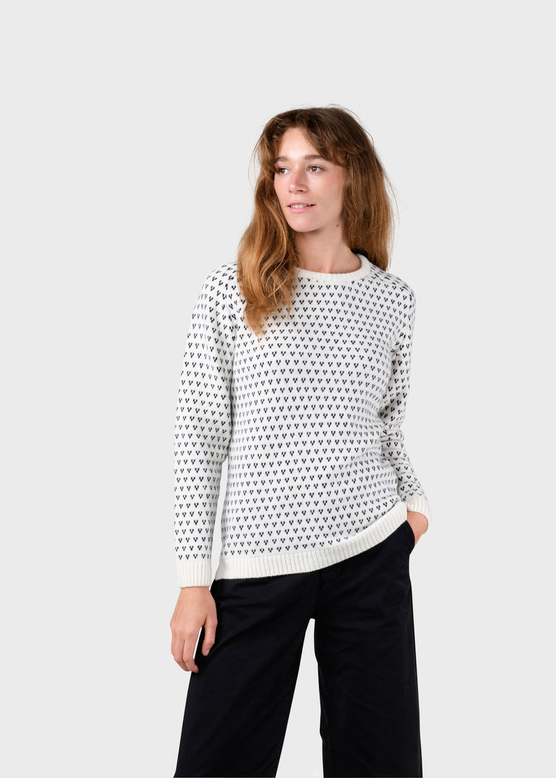 Klitmøller Collective ApS Mika knit Knitted sweaters Cream/navy