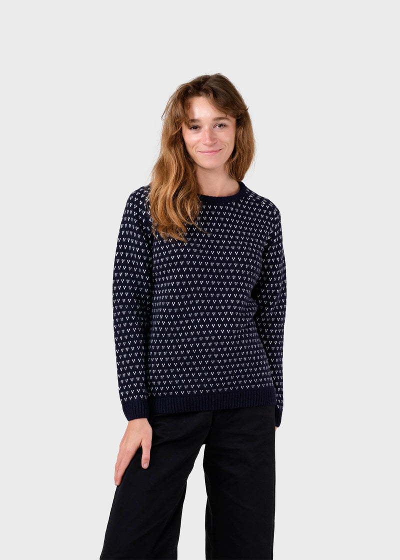 Klitmøller Collective ApS Mika knit Knitted sweaters Navy/cream