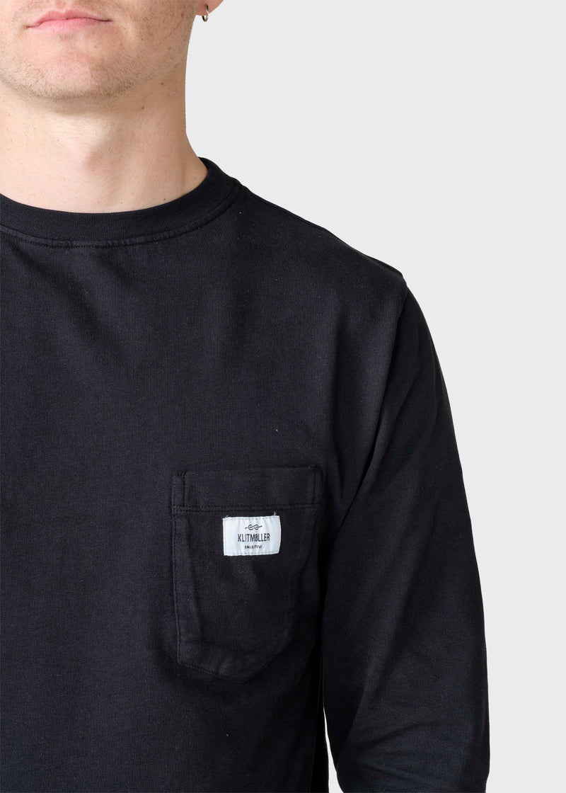 Klitmøller Collective ApS Nick L/S tee  T-Shirts Black