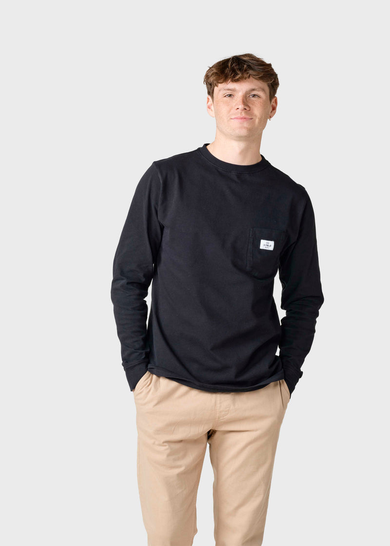 Klitmøller Collective ApS Nick L/S tee  T-Shirts Black